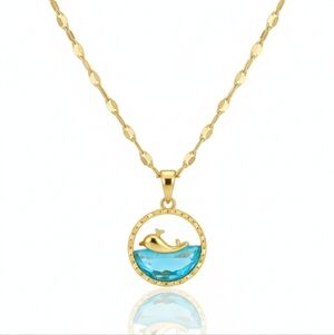 🆕️ Elegant Gold Whale Pendant Necklace